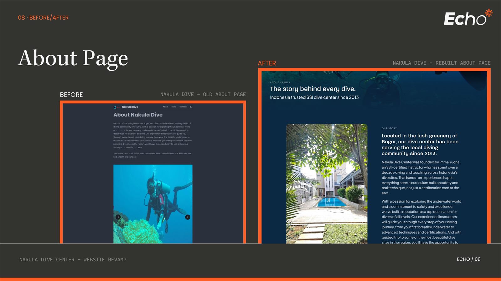 Nakula Dive Center case study, slide 8 of 14